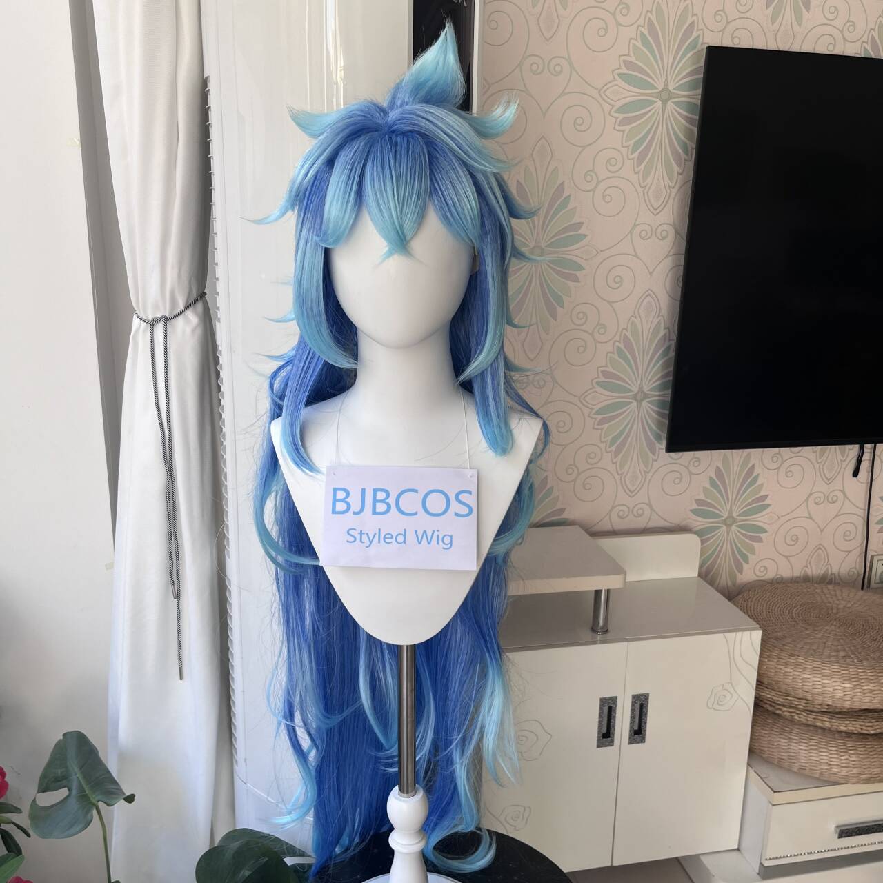 Anime Cosplay Blue Hair - [Styled Wig]Anime Game Twisted Wonderland Idia