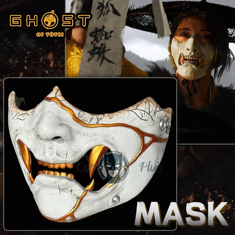 Anime Cosplay Mask - Game Ghost of Yotei Atsu Mask