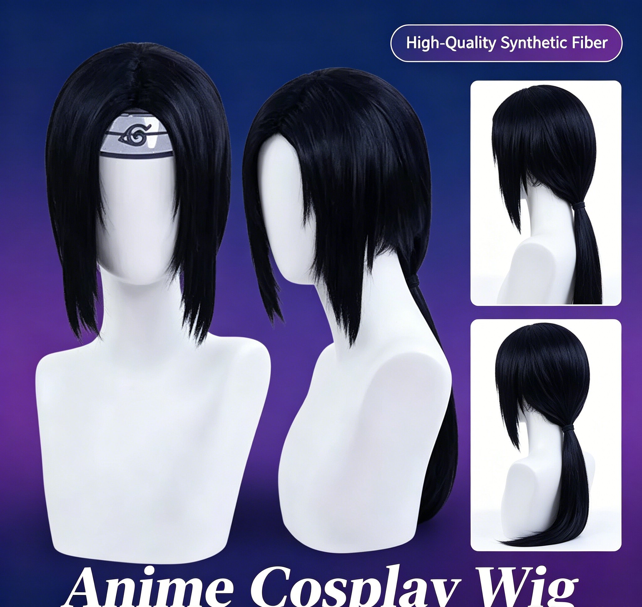 Anime Cosplay Long Black Hair - New Anime Uchiha Itachi Cosplay Wig
