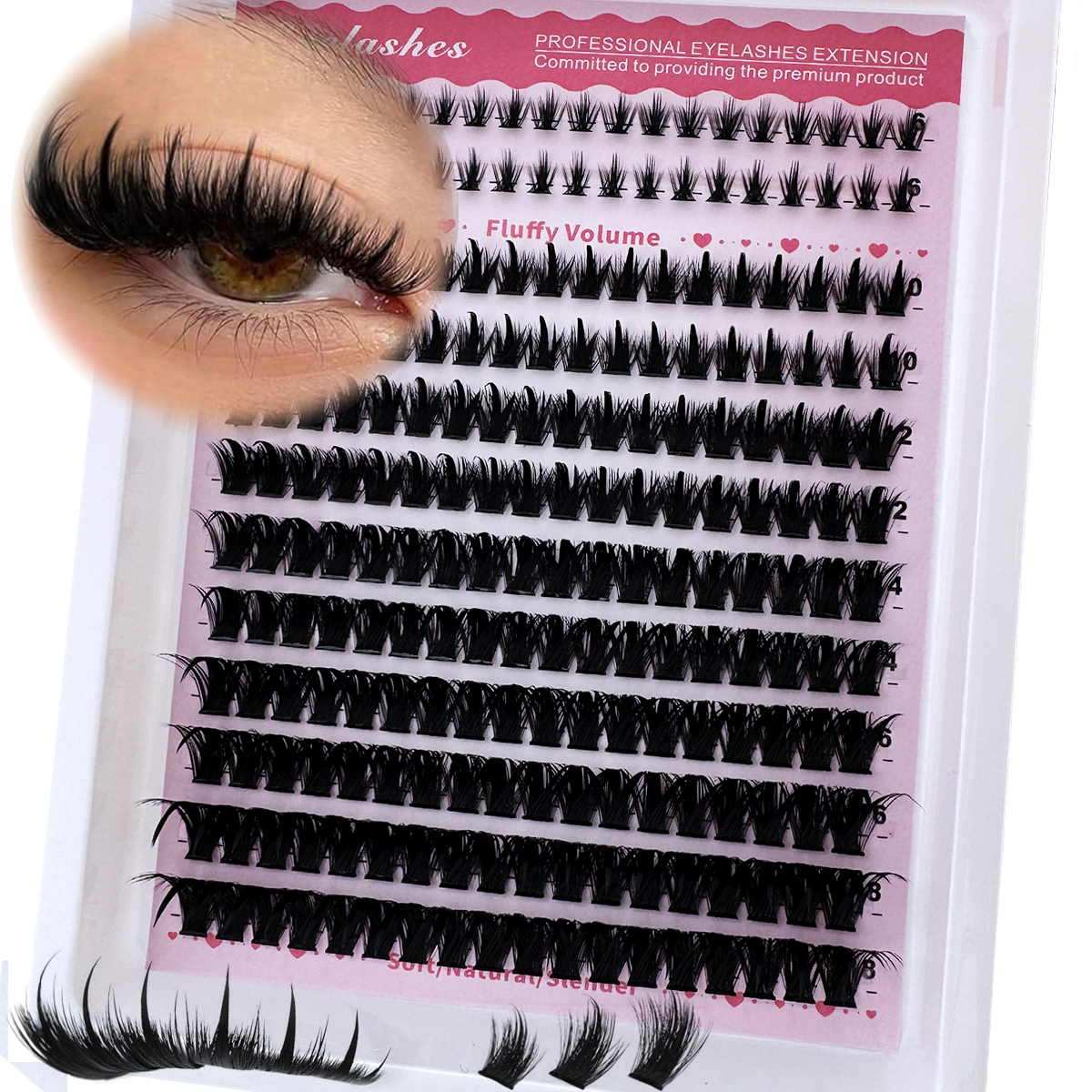 Anime Cosplay Lashes - Spikes 60D-300D eyelashes 6-18mm Lash Spikes