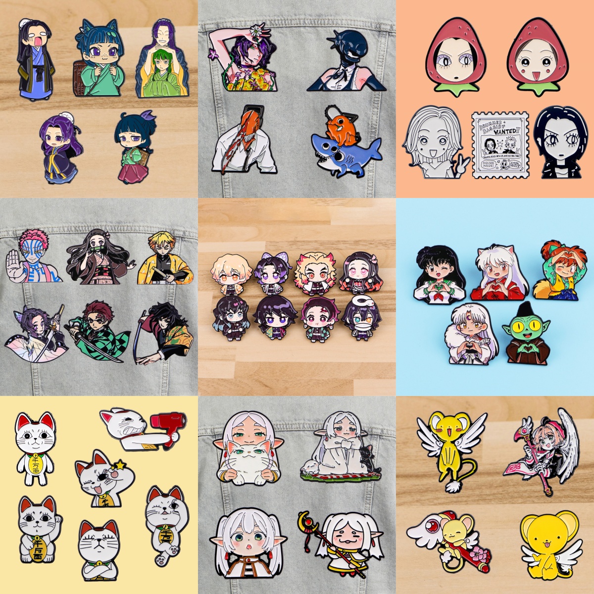 Anime Cosplay Of - 3-8pcs/Set Cool Anime Series Enamel Pin