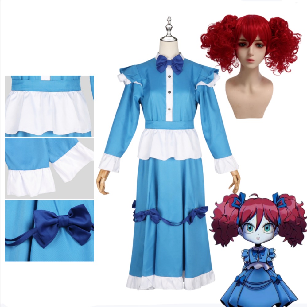 Poppy Red Hair Cosplay Costume – обзор и цена Anime Cosplay Blue Hair