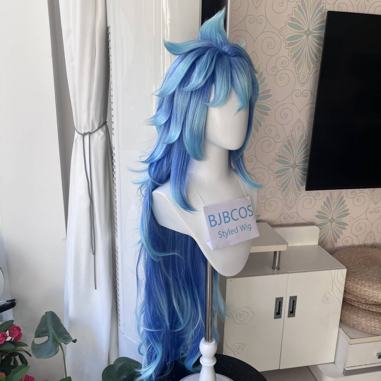 [Styled Wig]Anime Game Twisted – обзор и цена Anime Cosplay Blue Hair