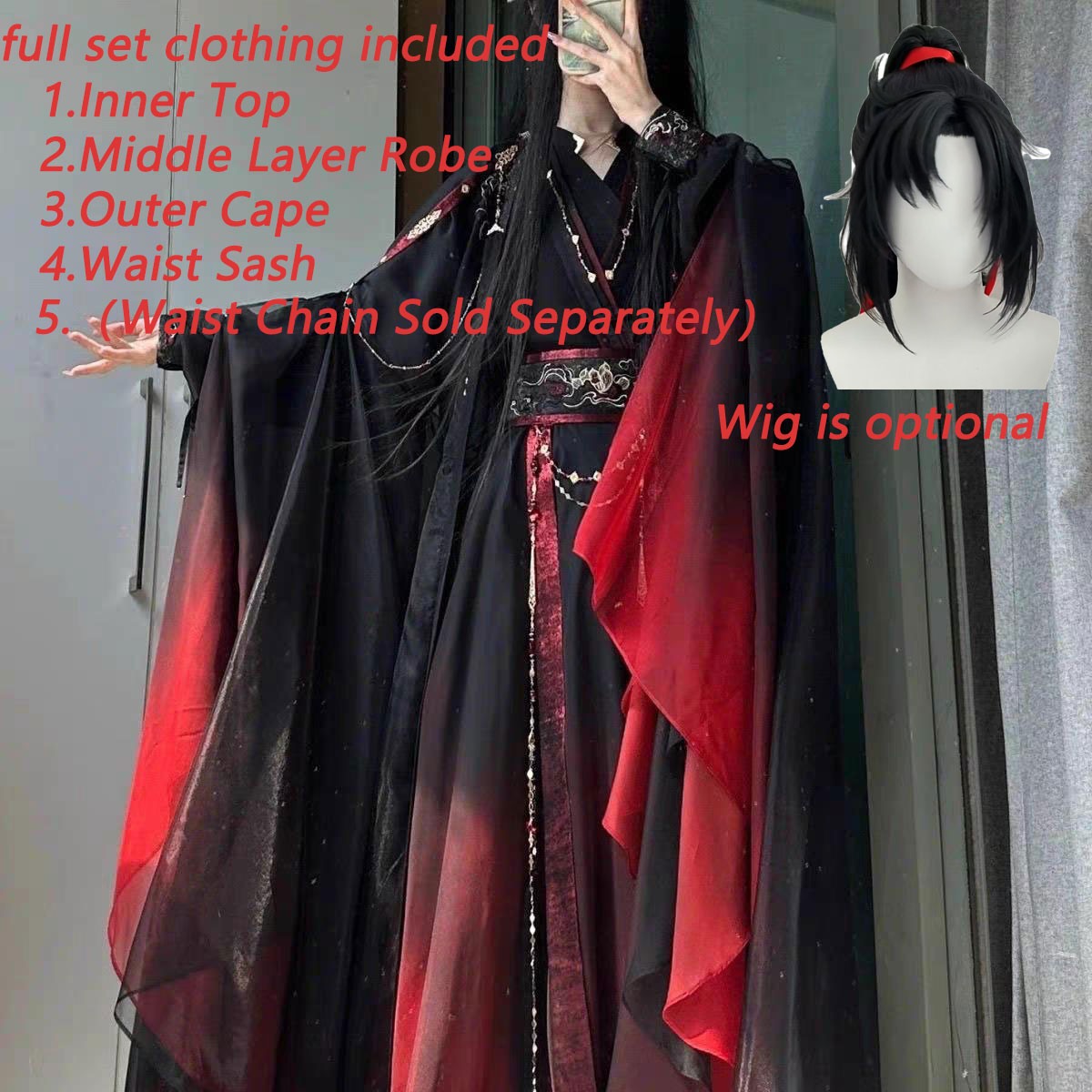 Unisex Ancient Chinese Xianxia – обзор и цена Cosplay Anime Black