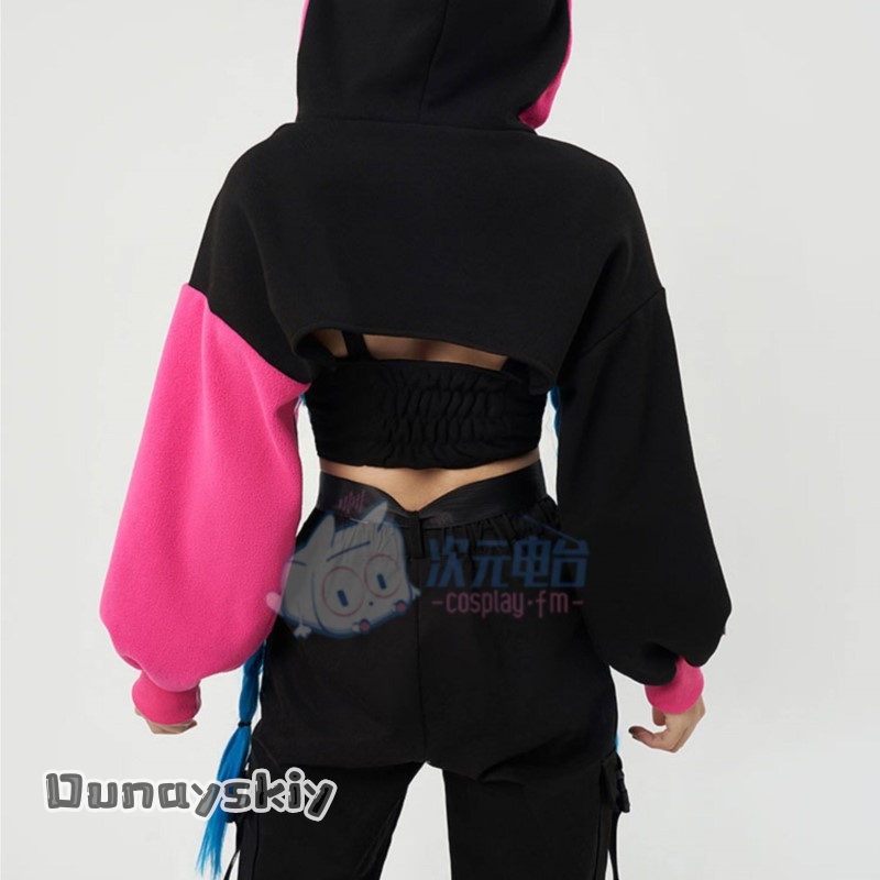 Dunayskiy@Jinx Arcane Hoodie C – обзор и цена Anime Cosplay Blue Hair