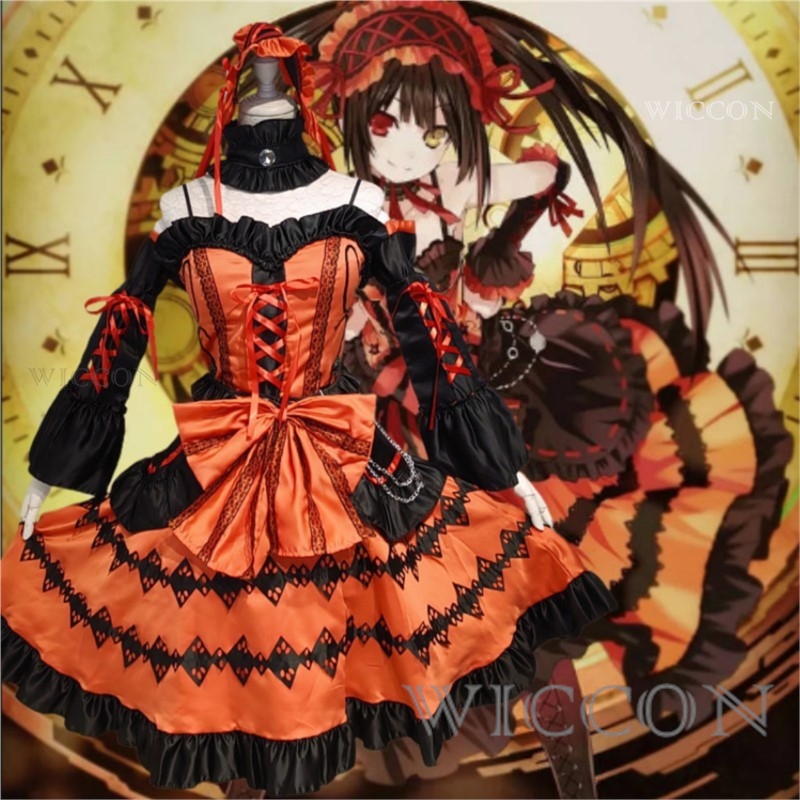 Tokisaki Kurumi Cosplay Wig wi – обзор и цена Anime Cosplay Long Black Hair