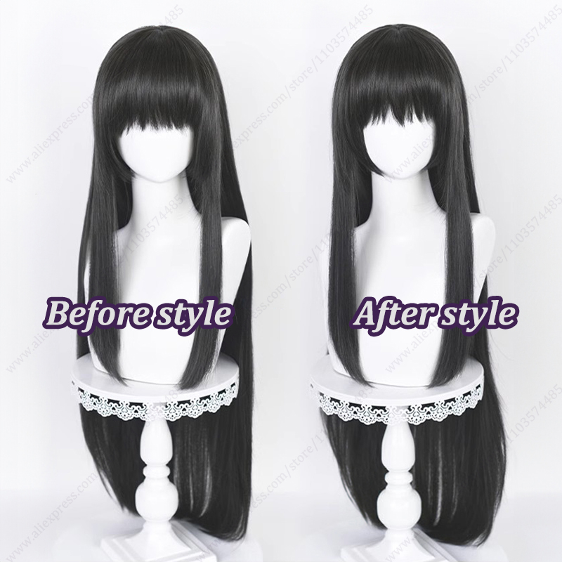 Akemi Homura 90cm Long Straigh – обзор и цена Anime Cosplay Long Black Hair