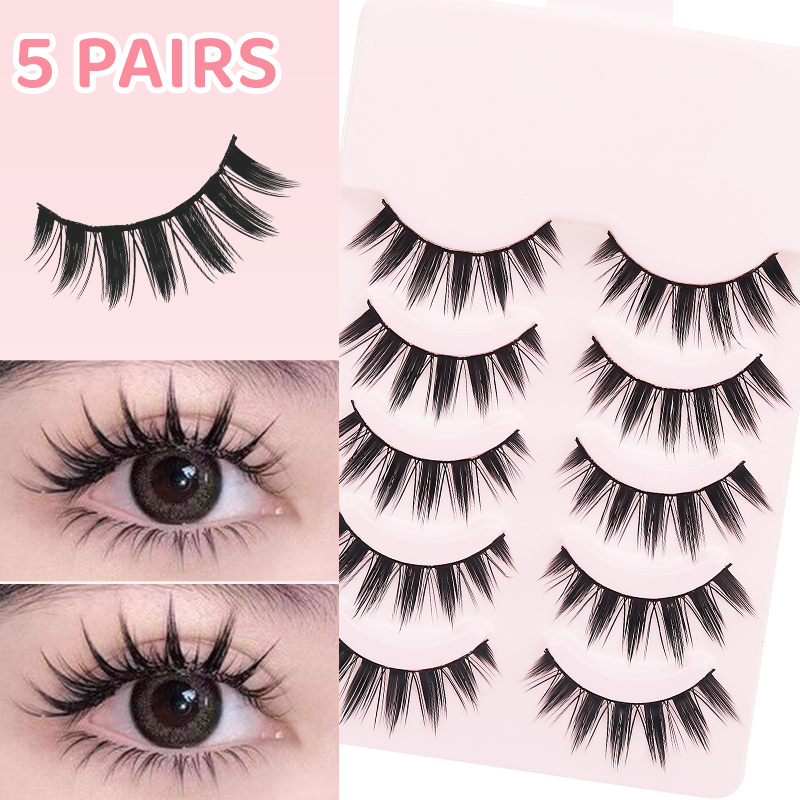DINGSEN 5 Pairs Manga Lashes E – обзор и цена Anime Cosplay Lashes