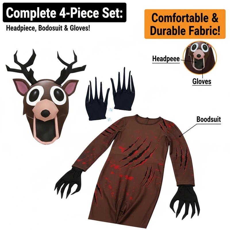 Scary Reindeer Costume for Kid – обзор и цена Anime Cosplay Outfit Ideas