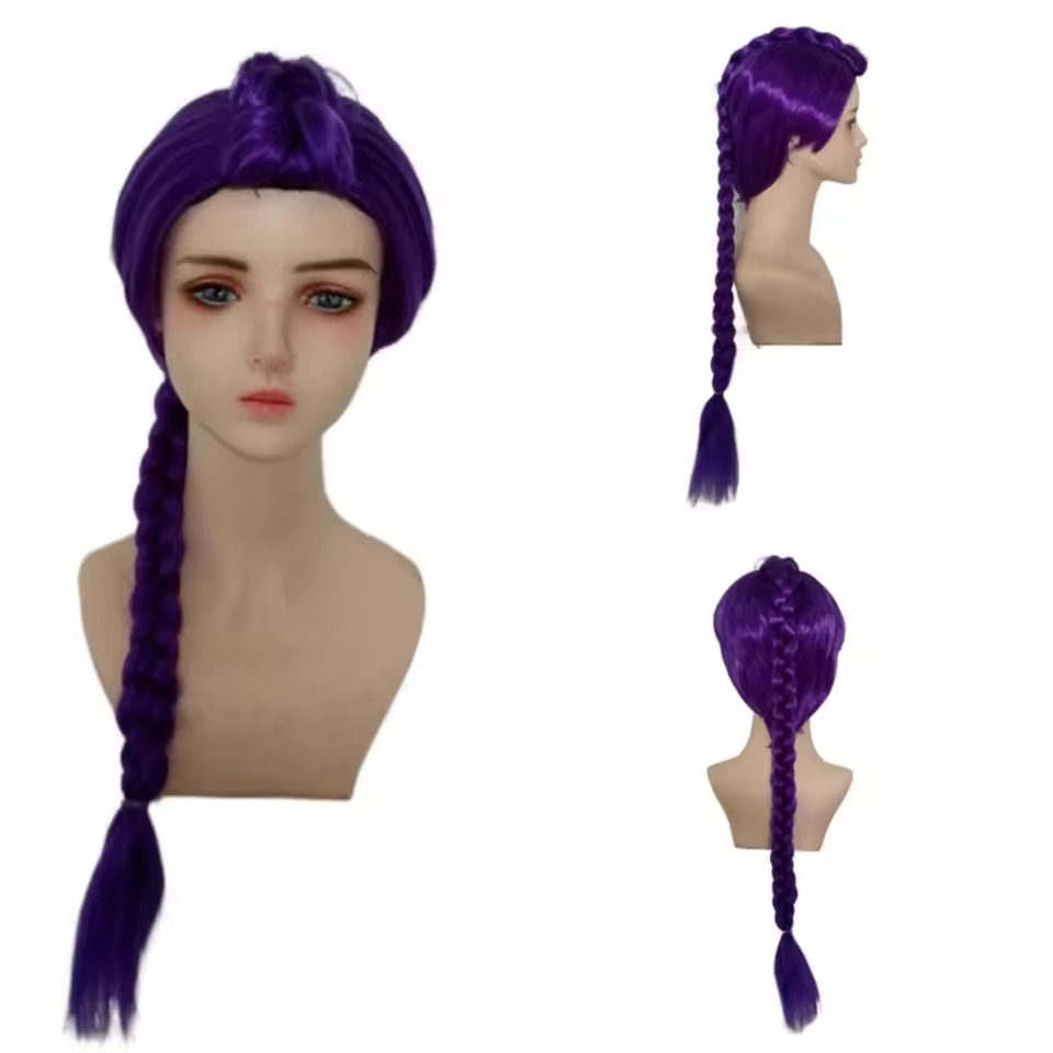 Anime Long Purple Braiding Hai – обзор и цена Anime Cosplay Long Black Hair