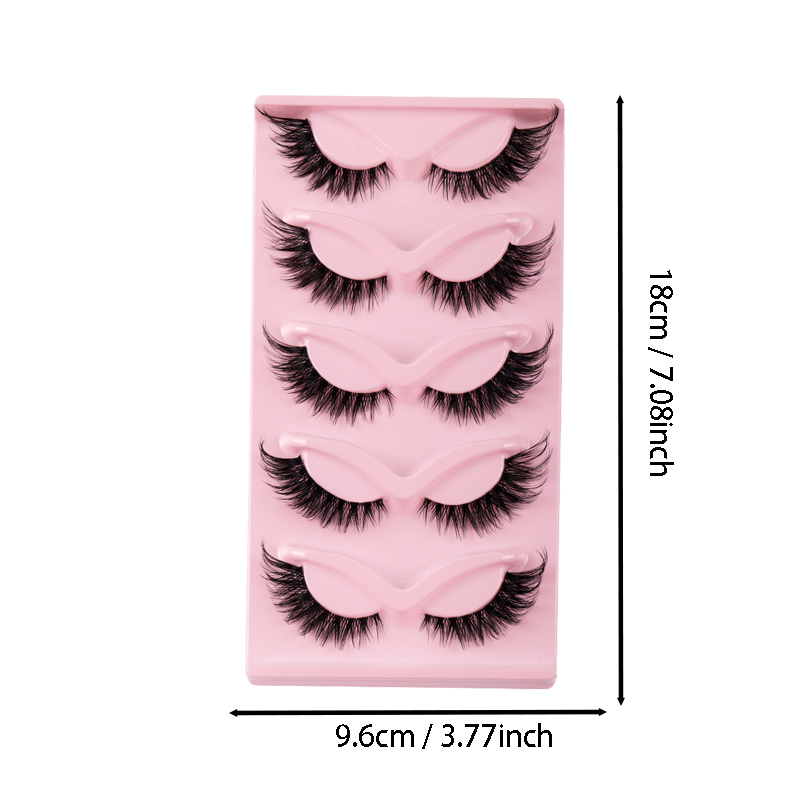 5 Pairs Cat Eye Lashes Faux Mi – обзор и цена Anime Cosplay Lashes