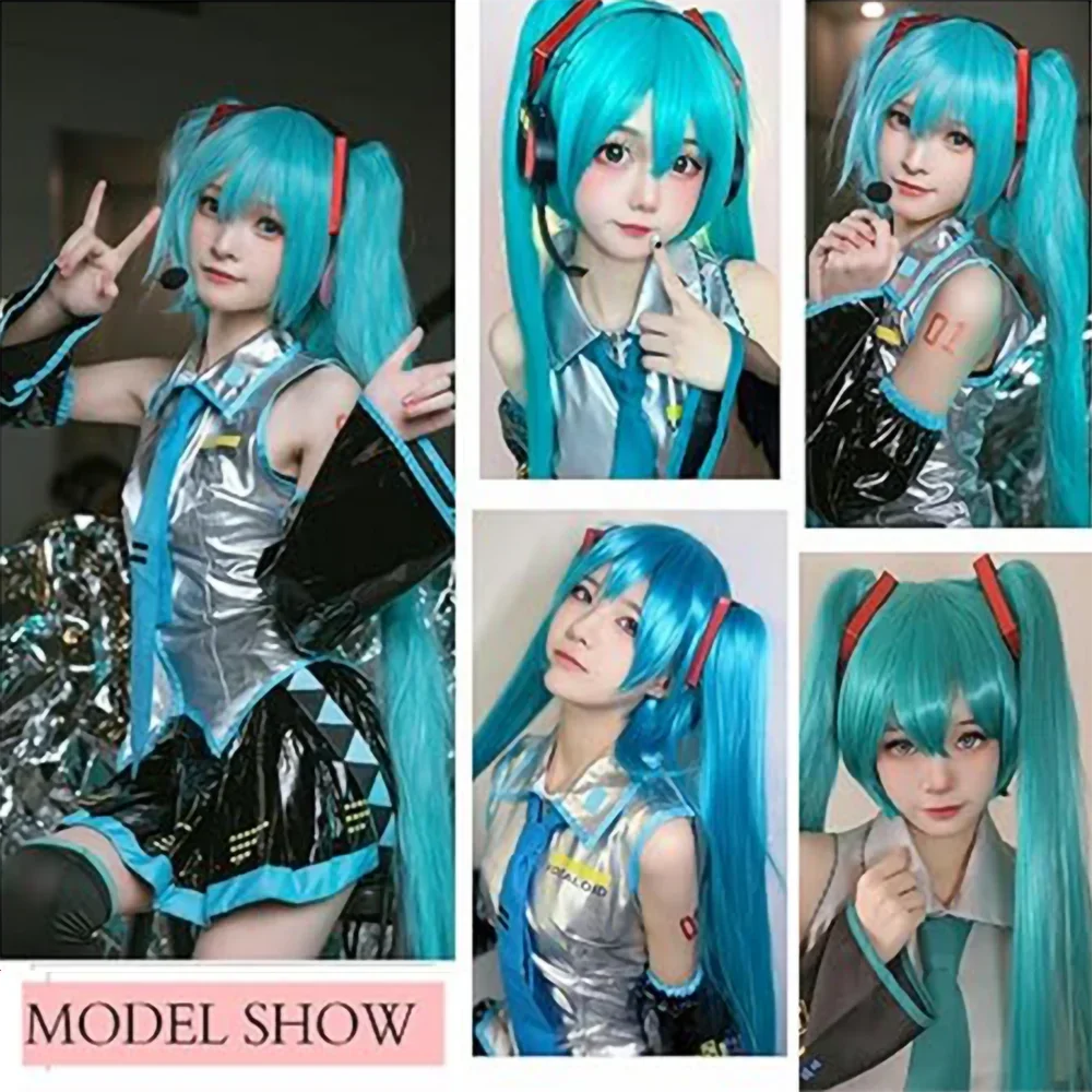 2026 Miku Cosplay Wig 105cm Lo – обзор и цена Anime Cosplay Blue Hair
