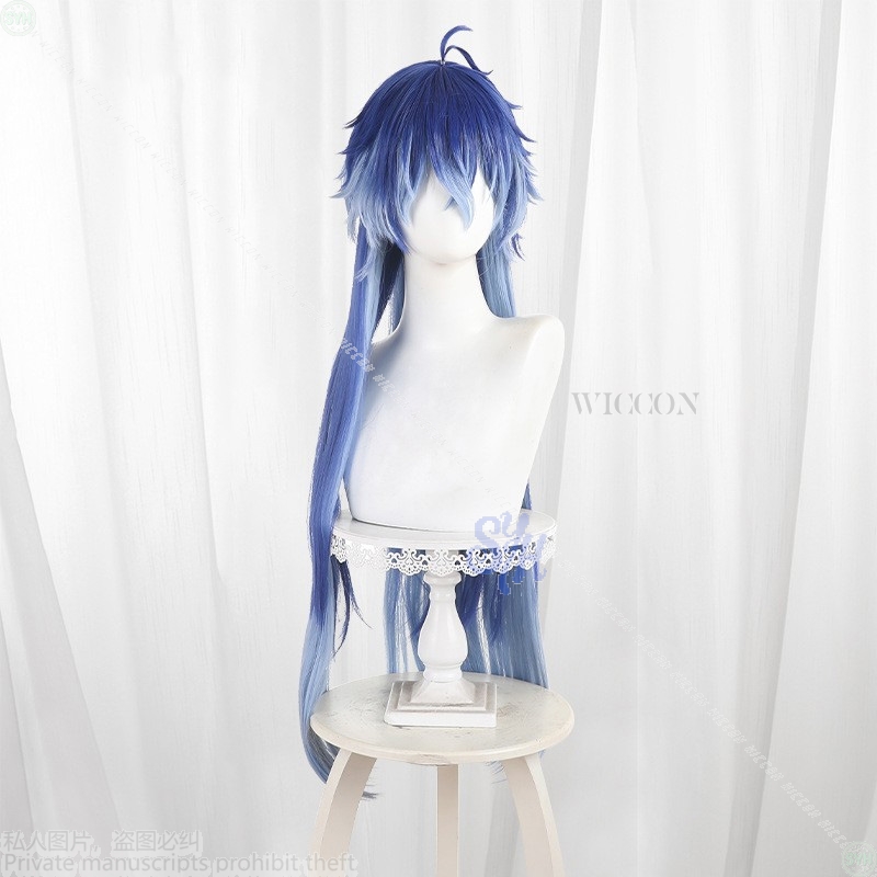 Kyryll Wig Anime Game Genshin  – обзор и цена Anime Cosplay Blue Hair