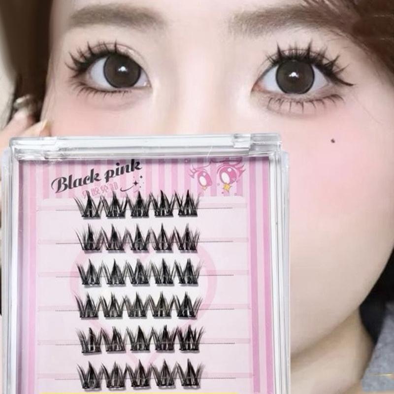 6 Rows Diy Segmented False Eye – обзор и цена Anime Cosplay Lashes