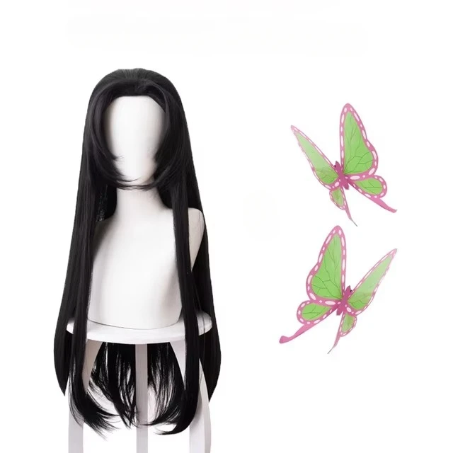 Anime Kochou Kanae Wig Kimetsu – обзор и цена Anime Cosplay Long Black Hair