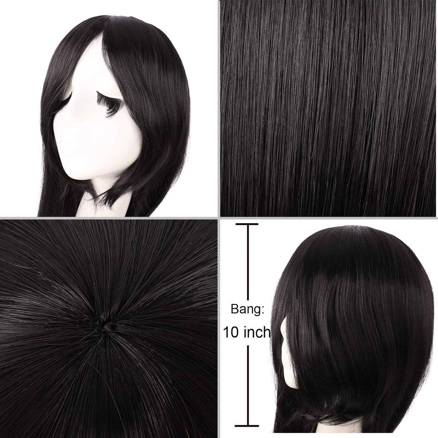 40 Inch 100 cm Long Straight C – обзор и цена Anime Cosplay Long Black Hair