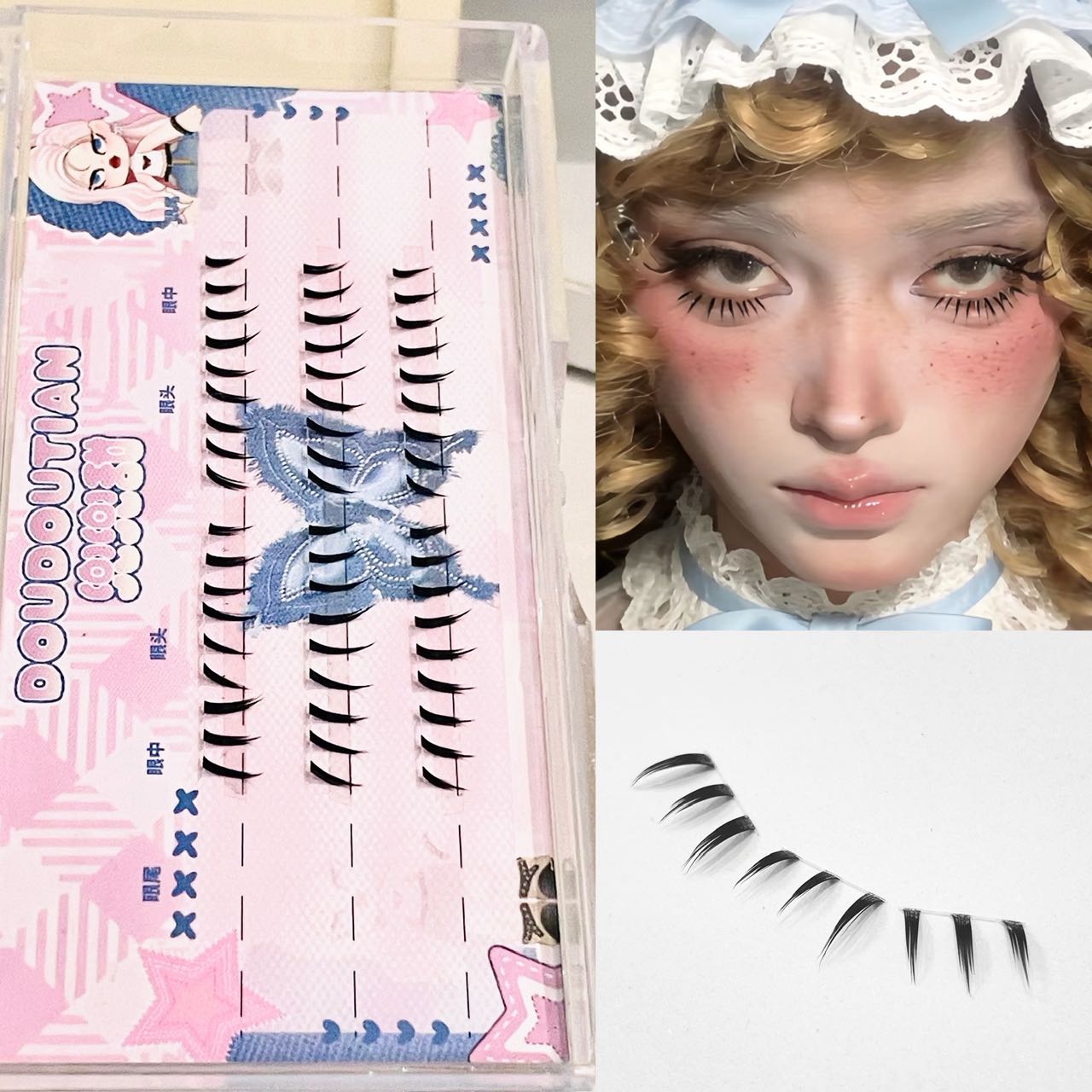 Doudoutian Glossy Wet Spiky Ti – обзор и цена Anime Cosplay Lashes