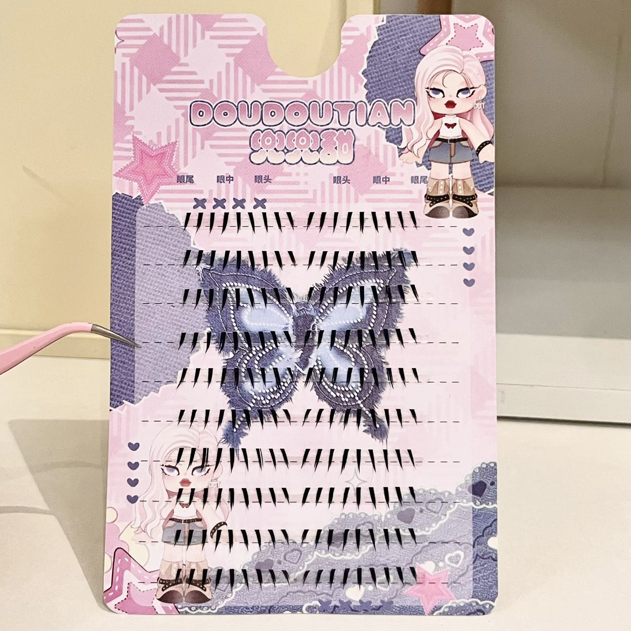 Doudoutian Glossy Wet Spiky Ti – обзор и цена Anime Cosplay Lashes
