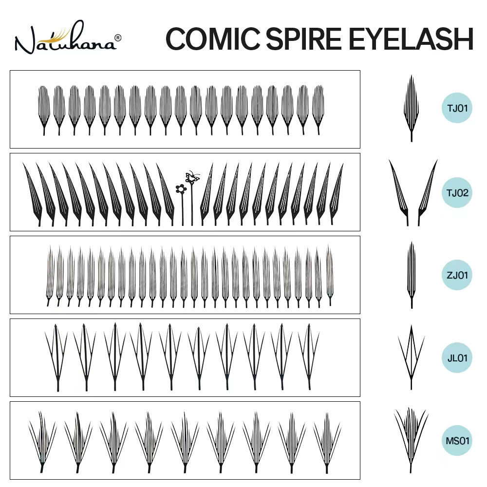 NATUHANA Comic Spire Eyelash C – обзор и цена Anime Cosplay Lashes