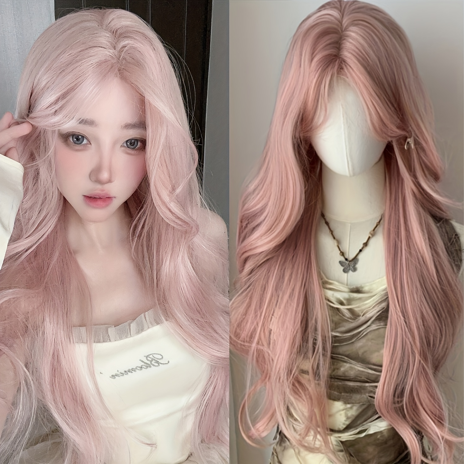 Women's Long Curly Synthetic W – обзор и цена Anime Cosplay Korean Girl