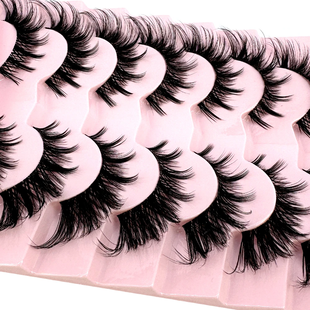 7/8PairsCat Eye Eyelashes mang – обзор и цена Anime Cosplay Lashes