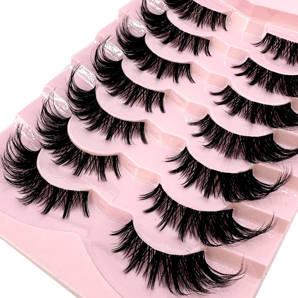 7/8PairsCat Eye Eyelashes mang – обзор и цена Anime Cosplay Lashes